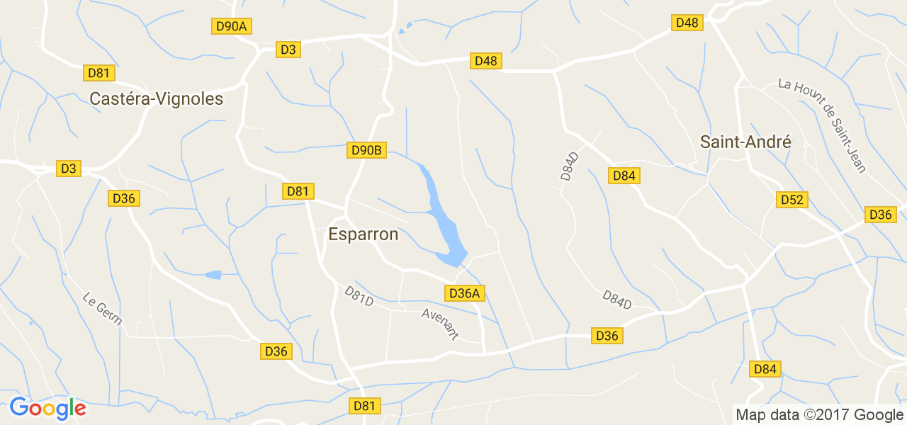 map de la ville de Esparron