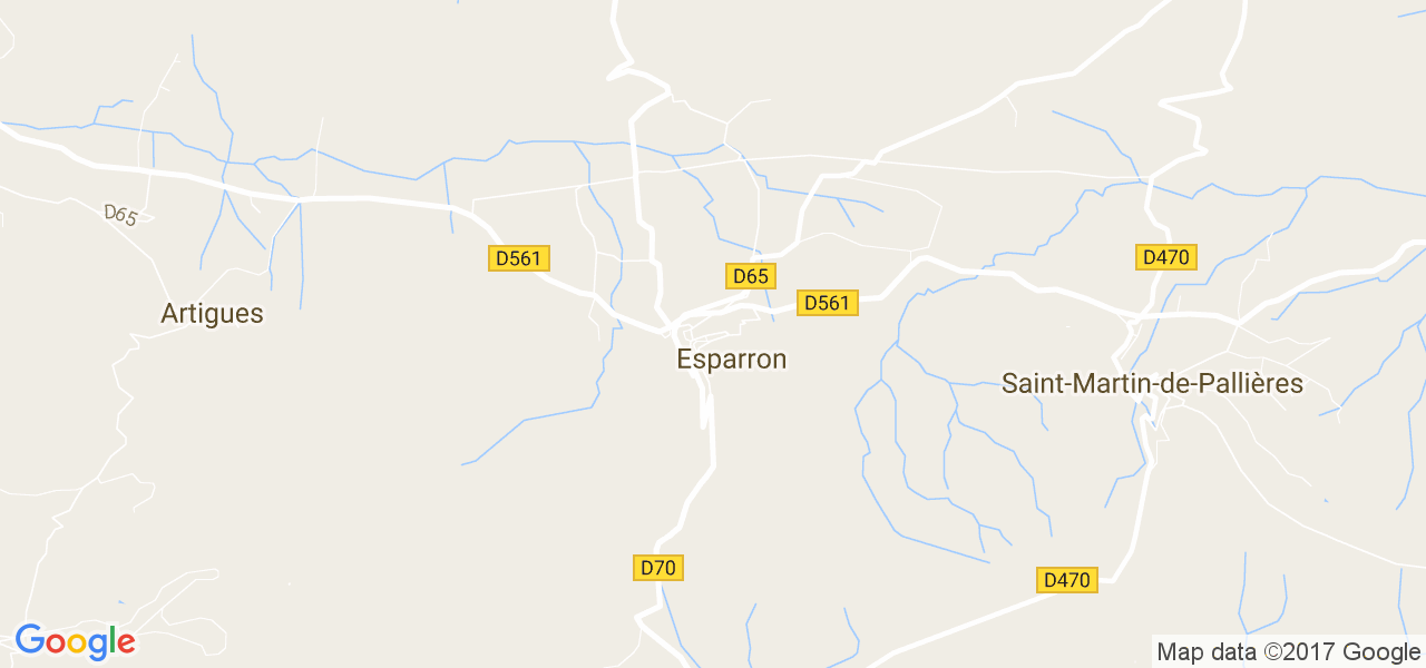 map de la ville de Esparron