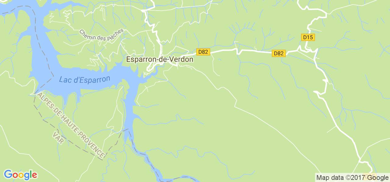 map de la ville de Esparron-de-Verdon