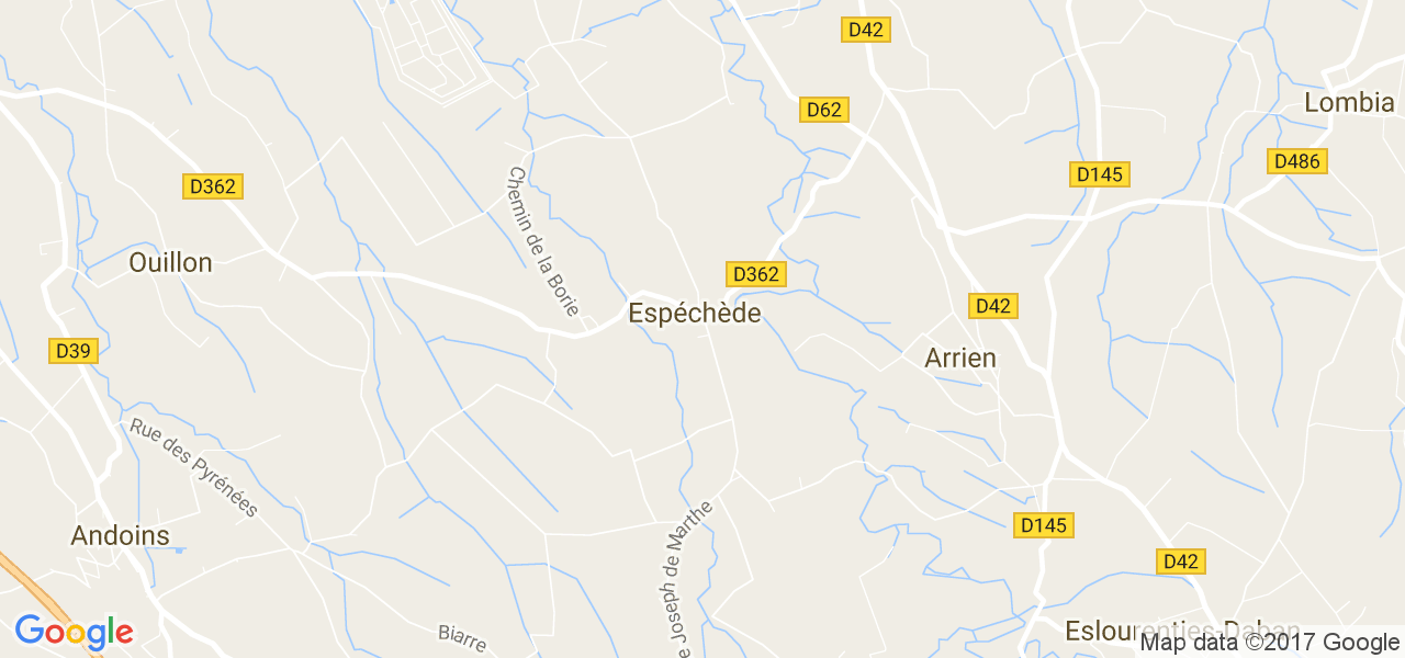 map de la ville de Espéchède