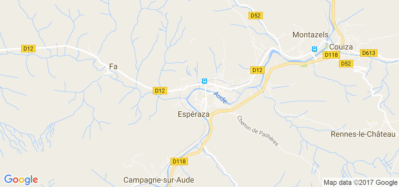 map de la ville de Espéraza