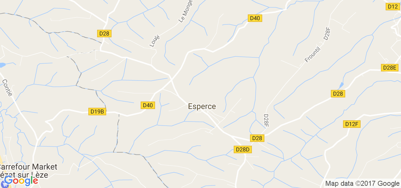 map de la ville de Esperce