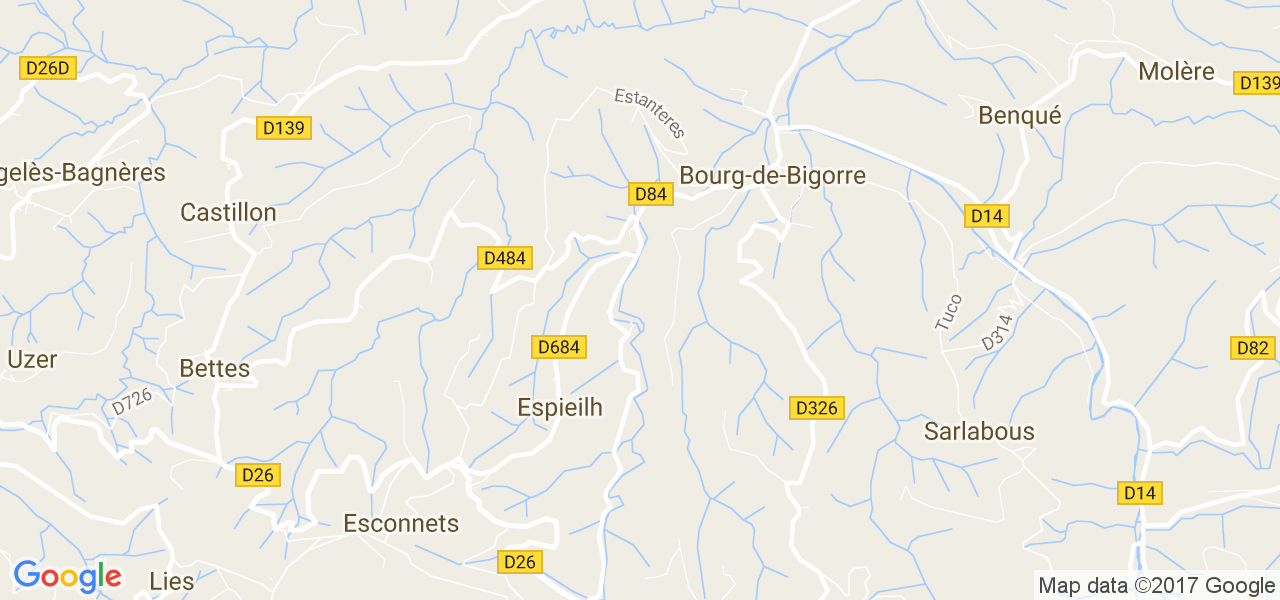 map de la ville de Espieilh