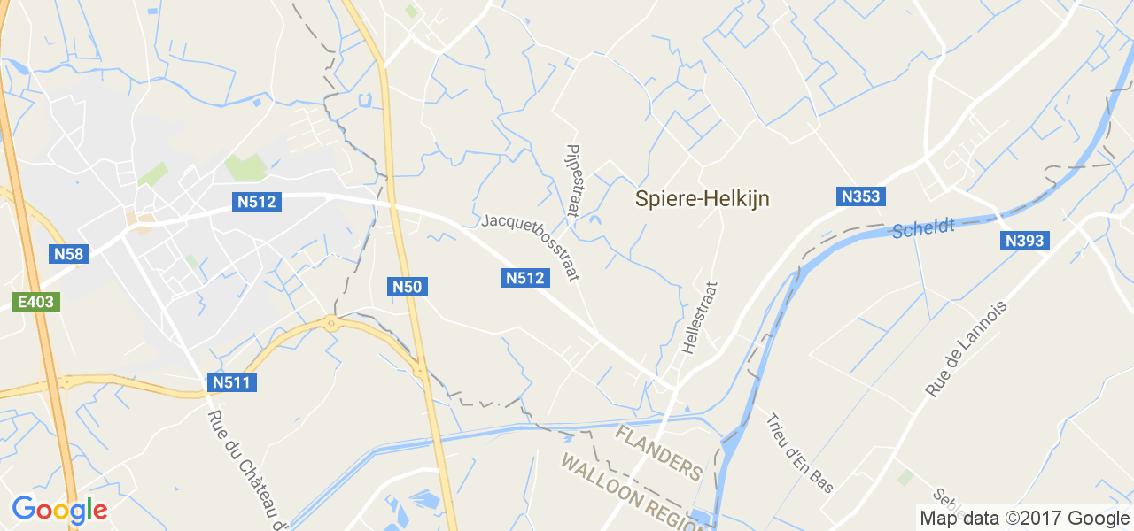 map de la ville de Espierres-Helchin