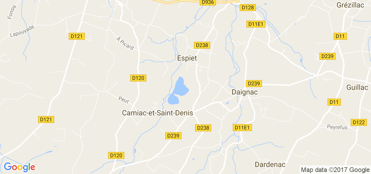 map de la ville de Espiet