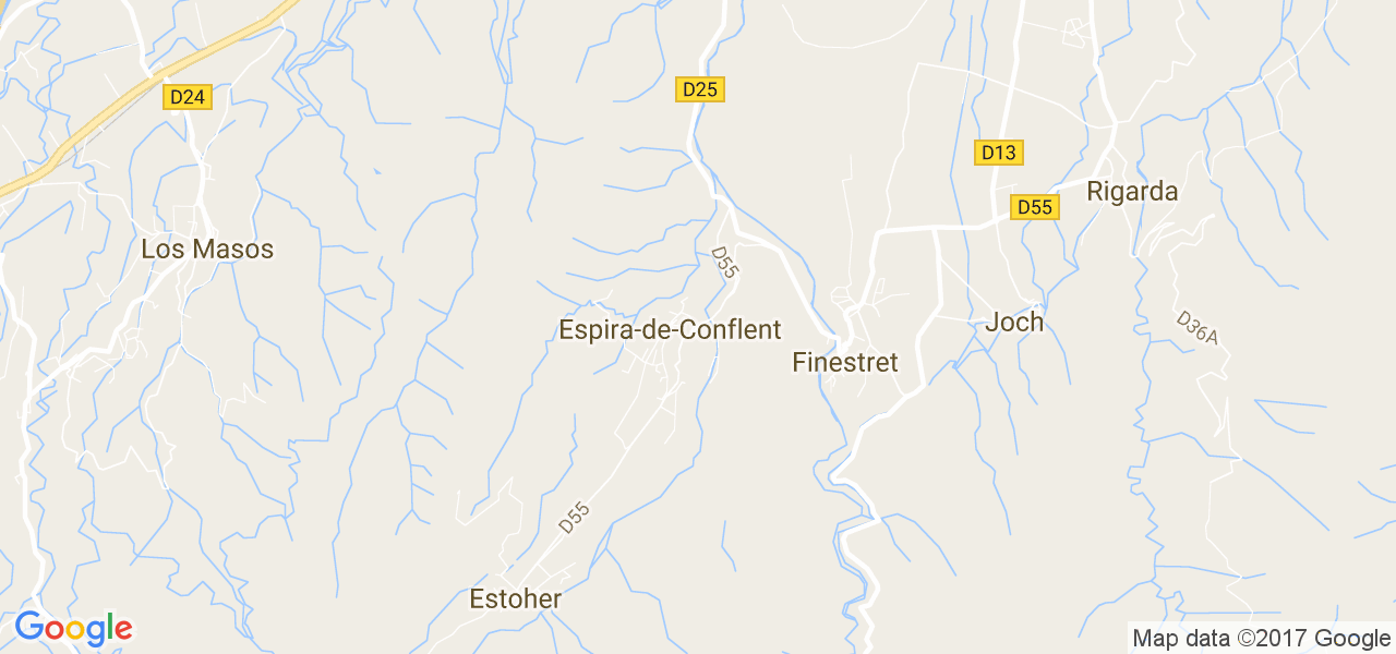 map de la ville de Espira-de-Conflent