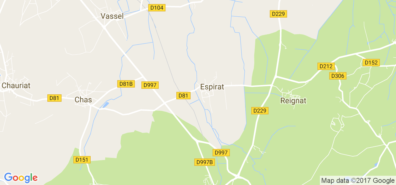 map de la ville de Espirat