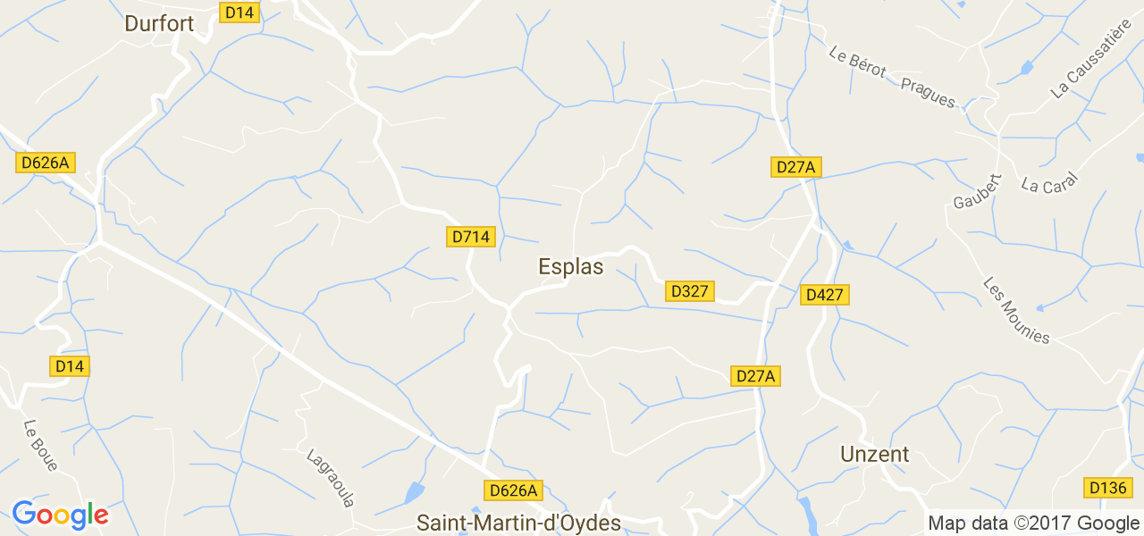 map de la ville de Esplas