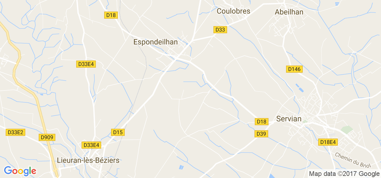 map de la ville de Espondeilhan