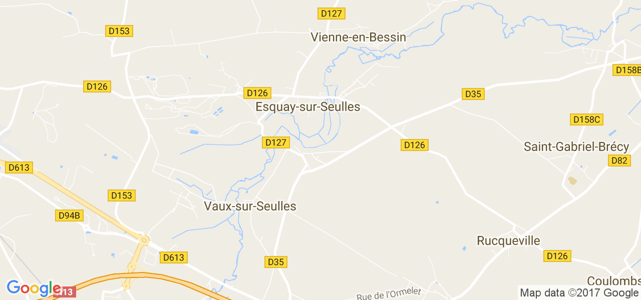 map de la ville de Esquay-sur-Seulles