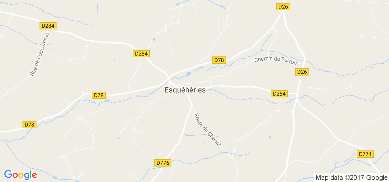 map de la ville de Esquéhéries