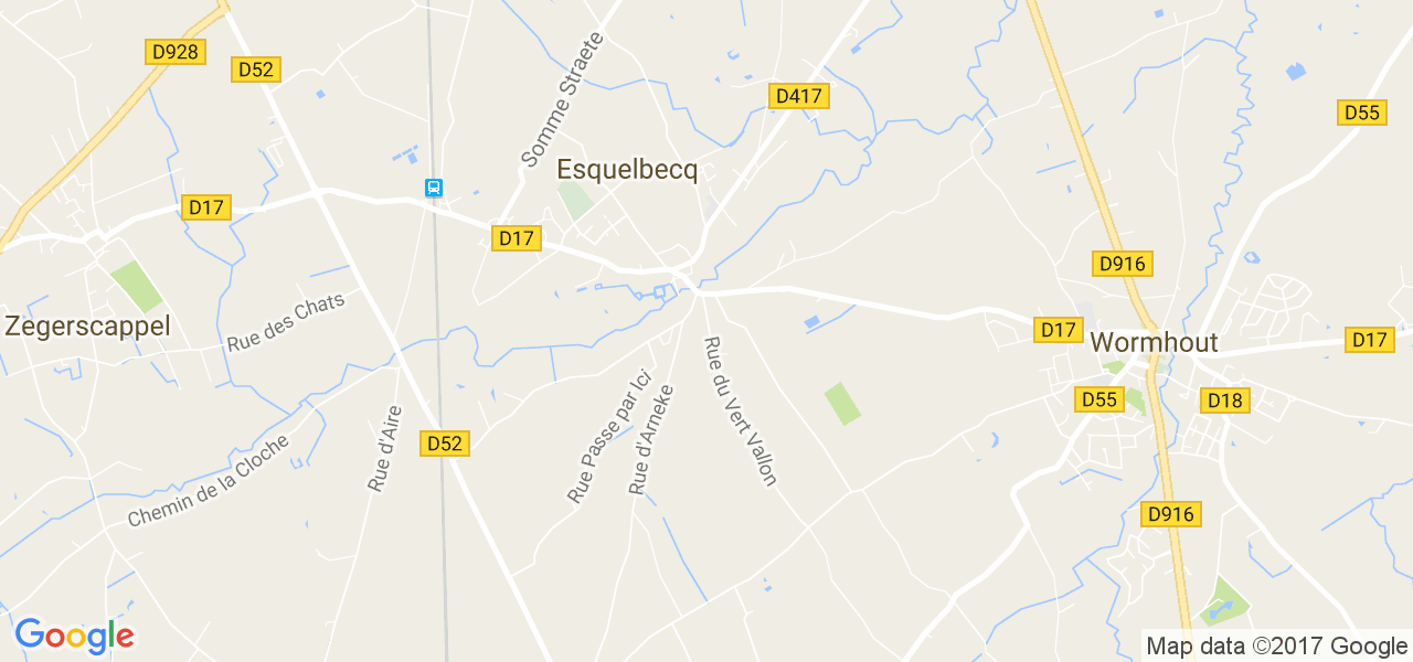 map de la ville de Esquelbecq