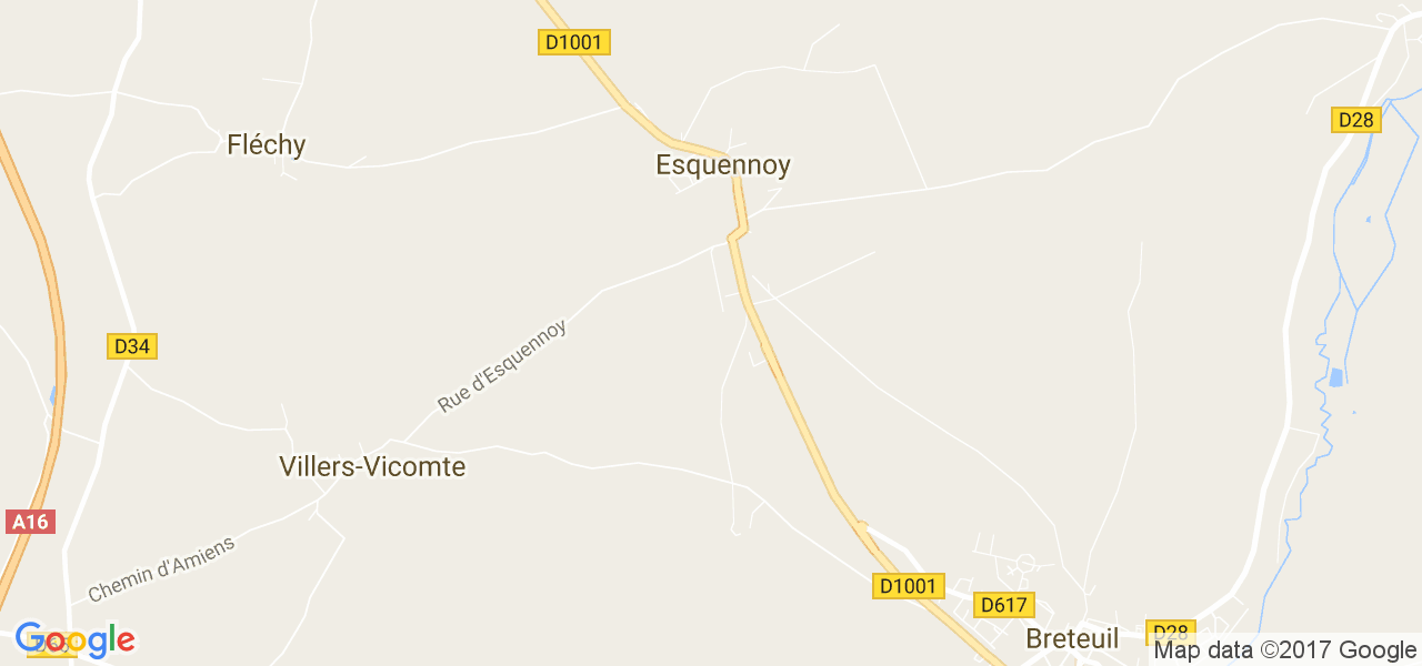 map de la ville de Esquennoy