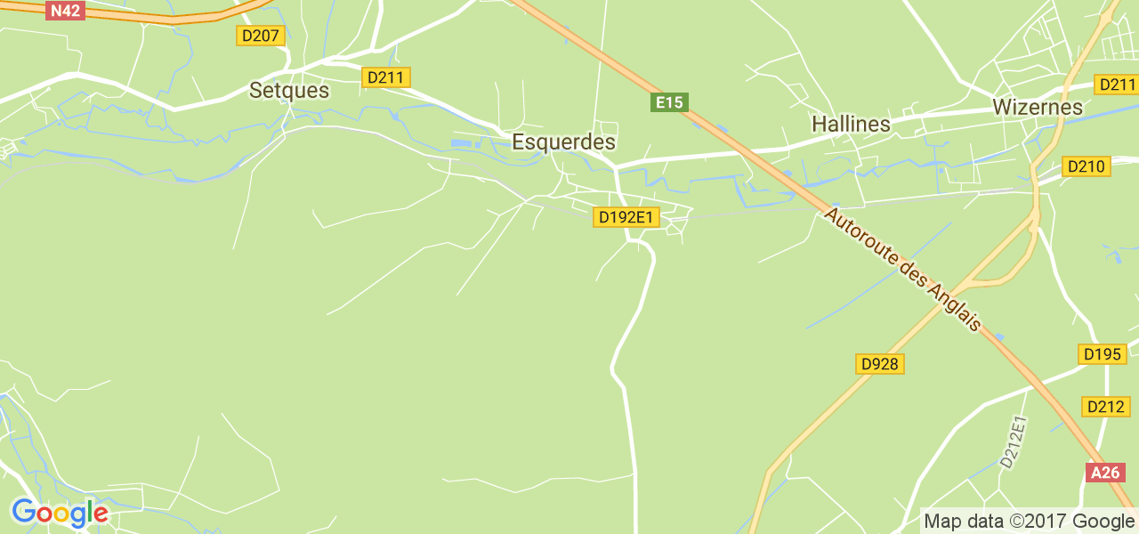 map de la ville de Esquerdes