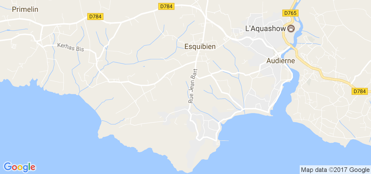 map de la ville de Esquibien