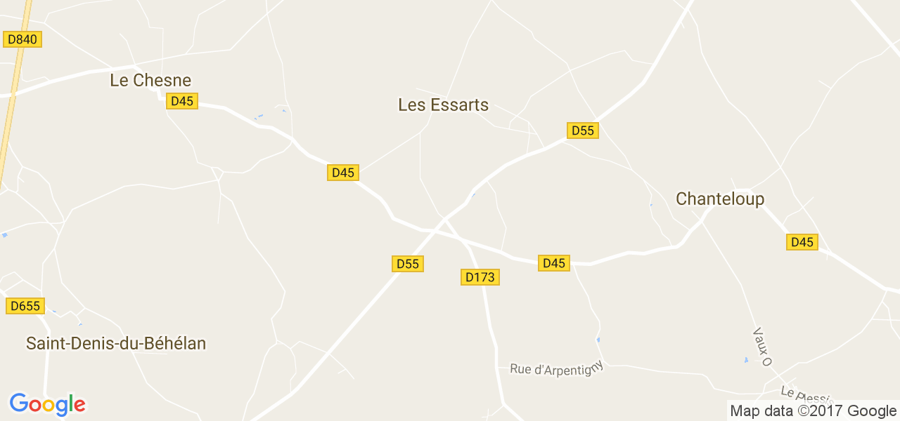 map de la ville de Essarts