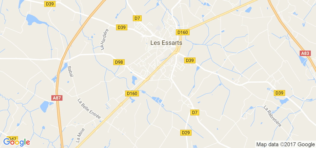 map de la ville de Essarts