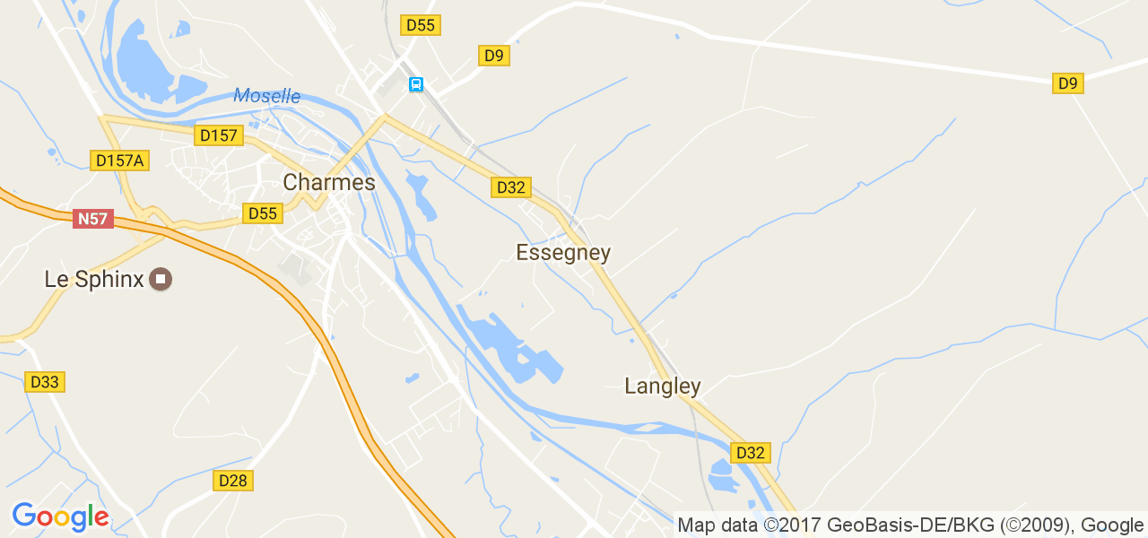 map de la ville de Essegney