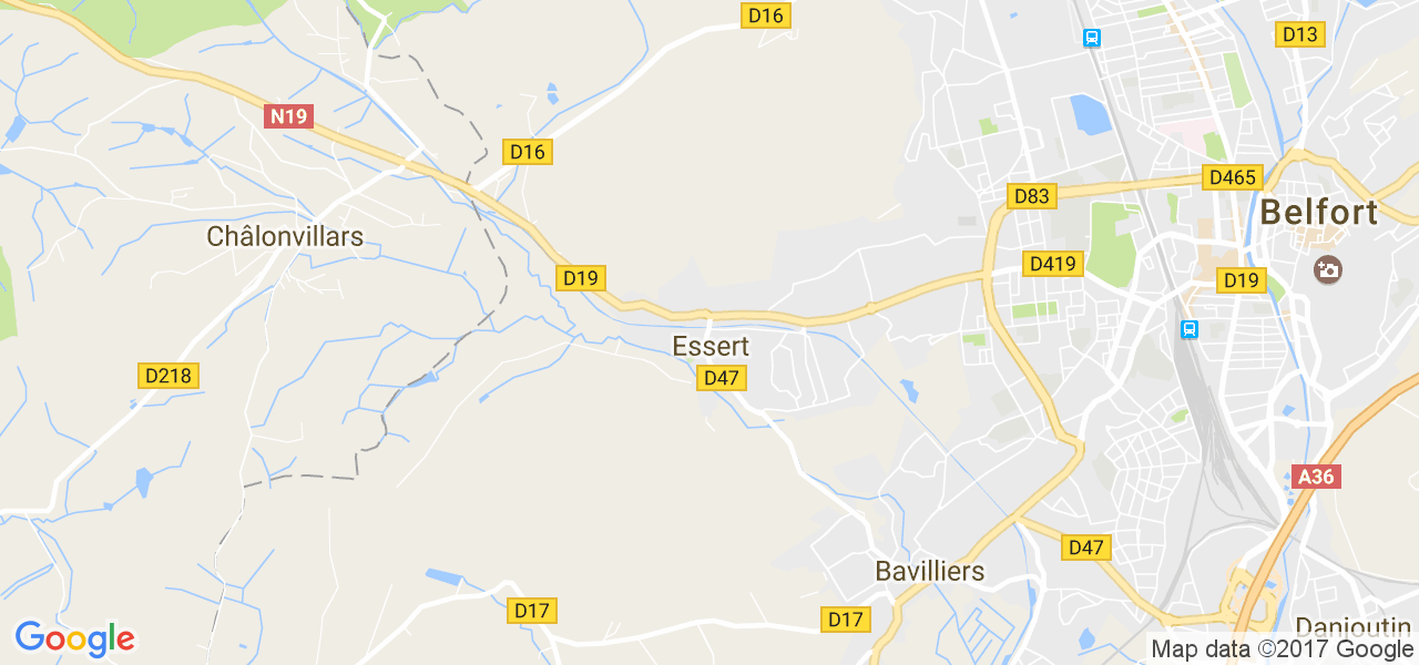 map de la ville de Essert