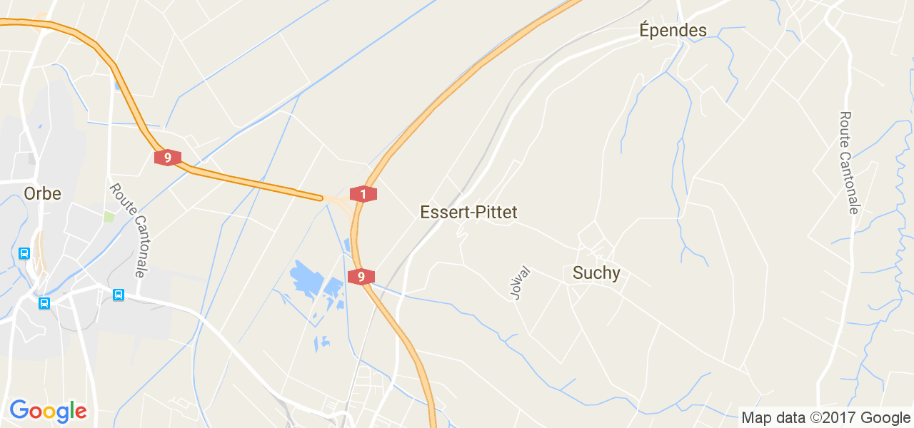 map de la ville de Essert-Pittet