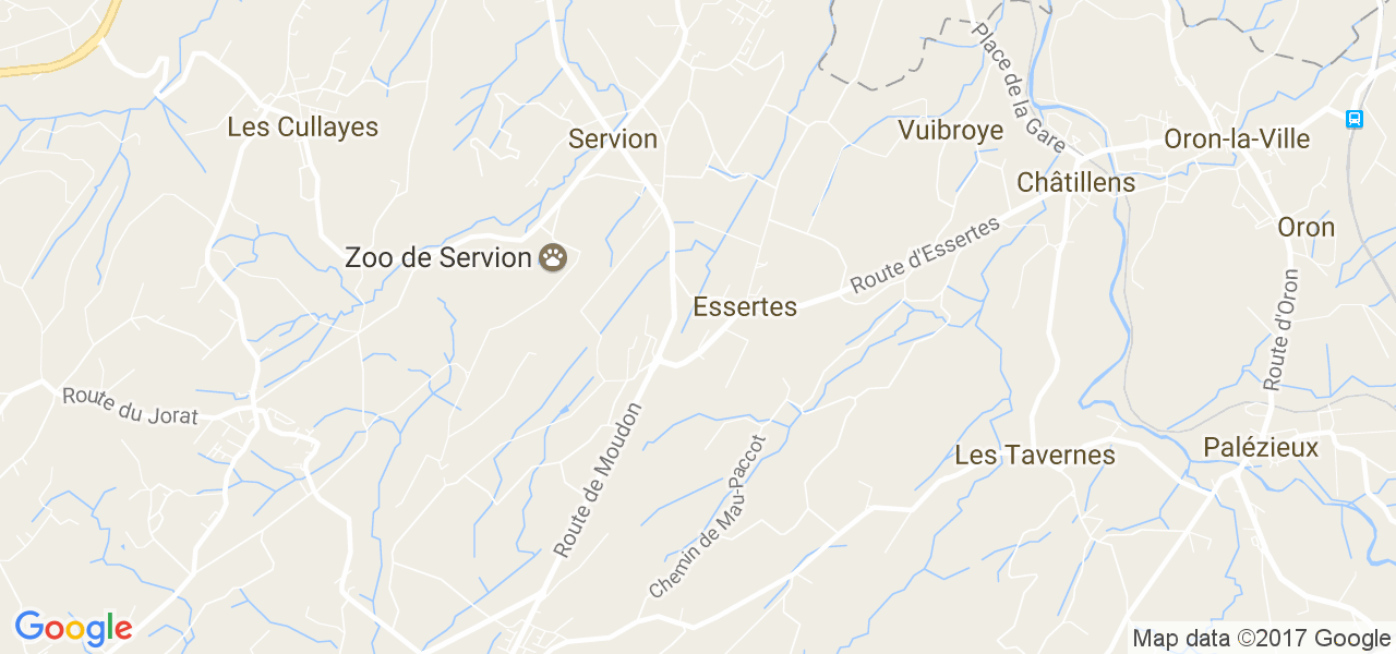 map de la ville de Essertes