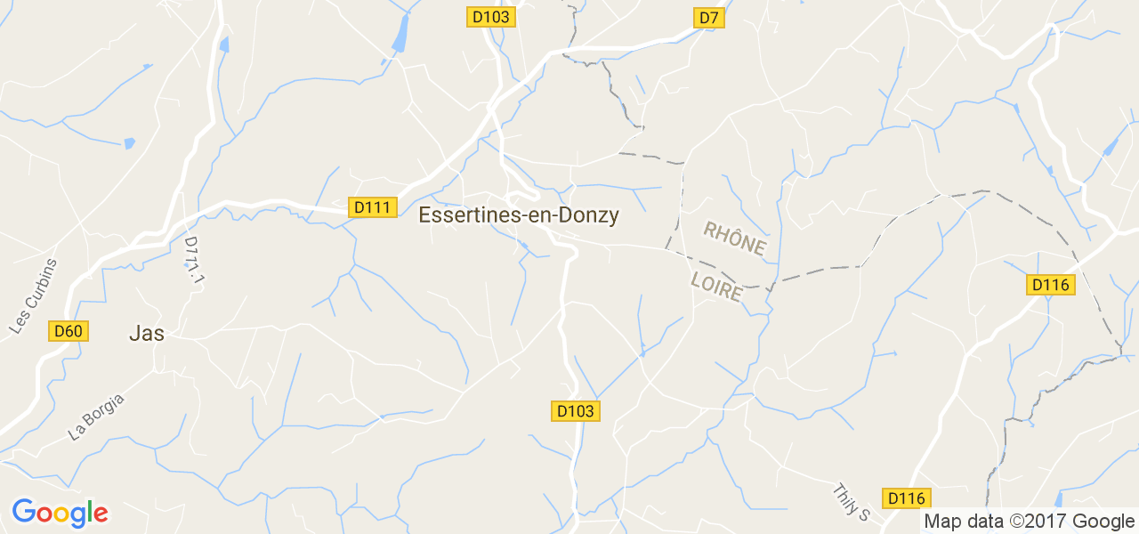 map de la ville de Essertines-en-Donzy