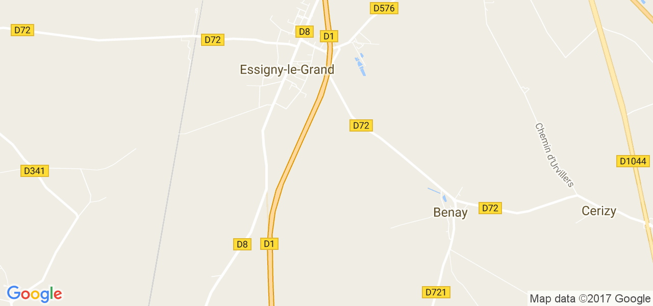 map de la ville de Essigny-le-Grand