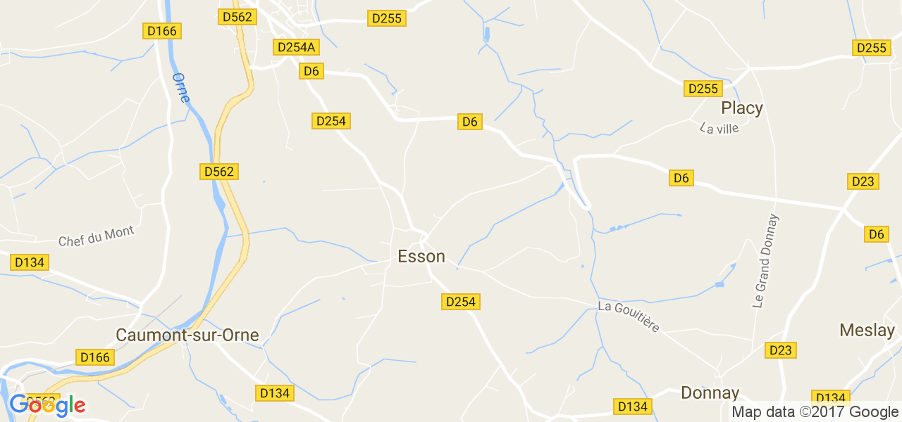 map de la ville de Esson