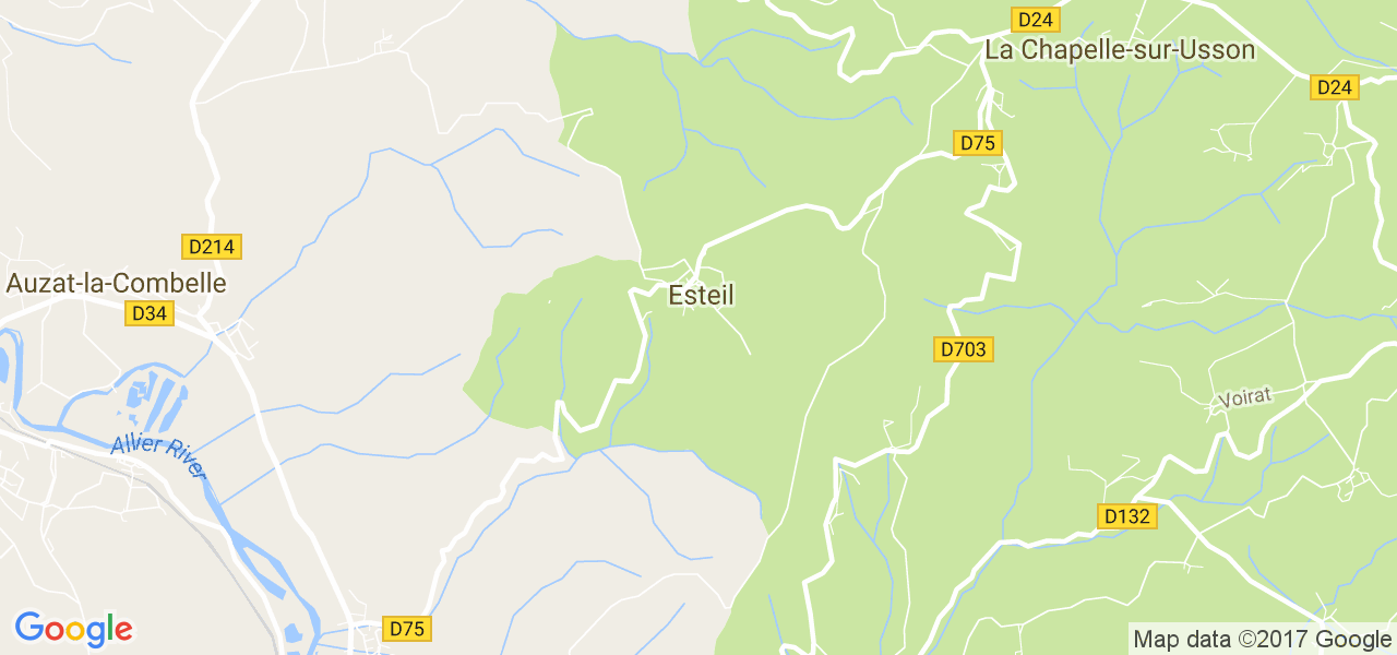 map de la ville de Esteil