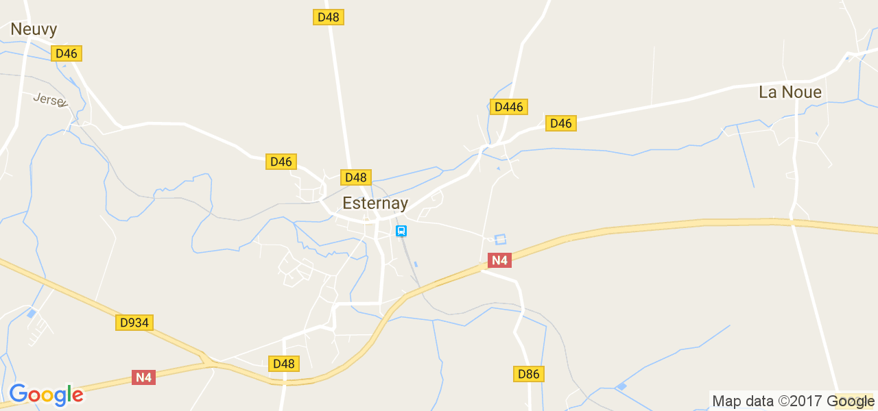 map de la ville de Esternay