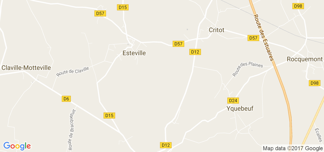 map de la ville de Esteville