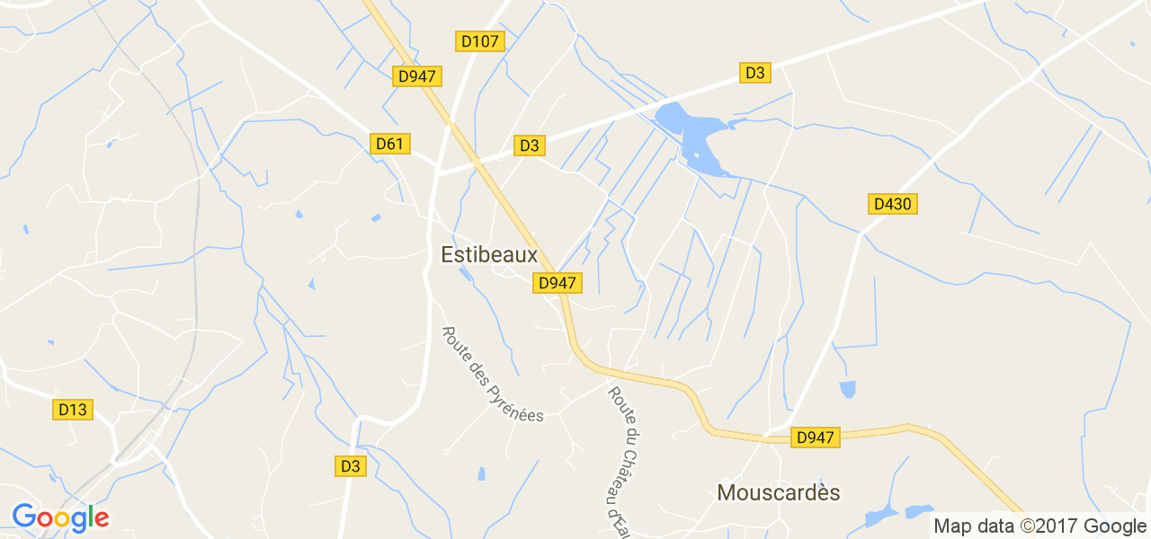 map de la ville de Estibeaux