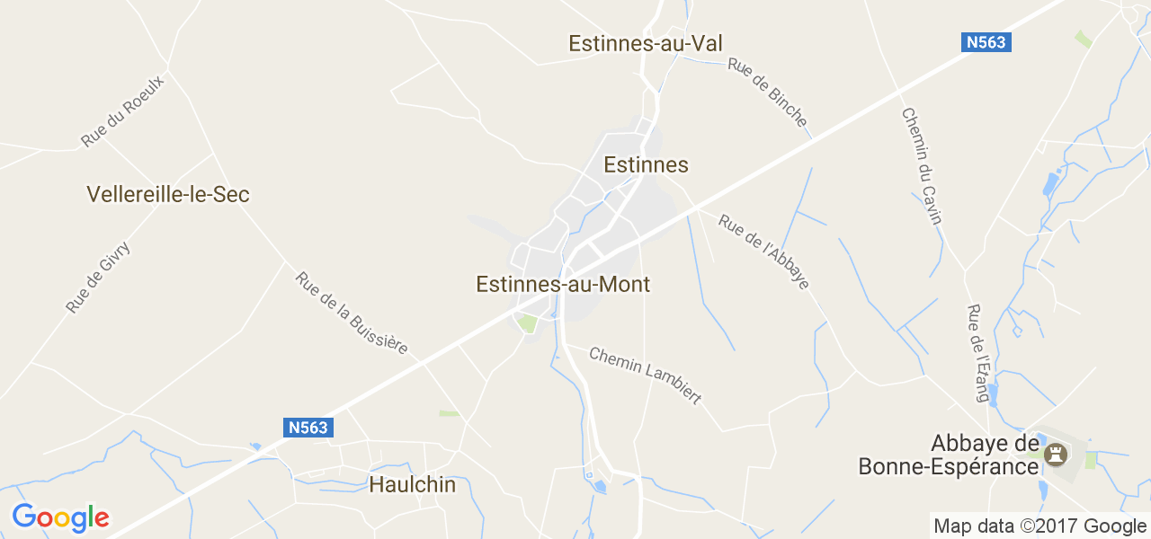 map de la ville de Estinnes