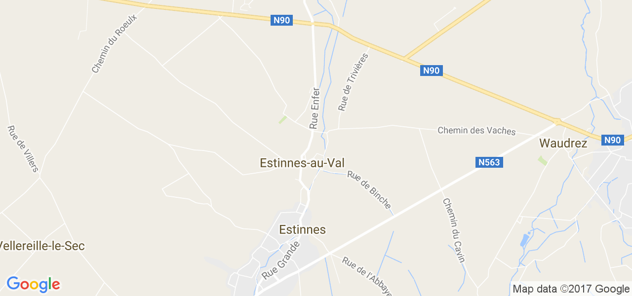 map de la ville de Estinnes-Au-Val