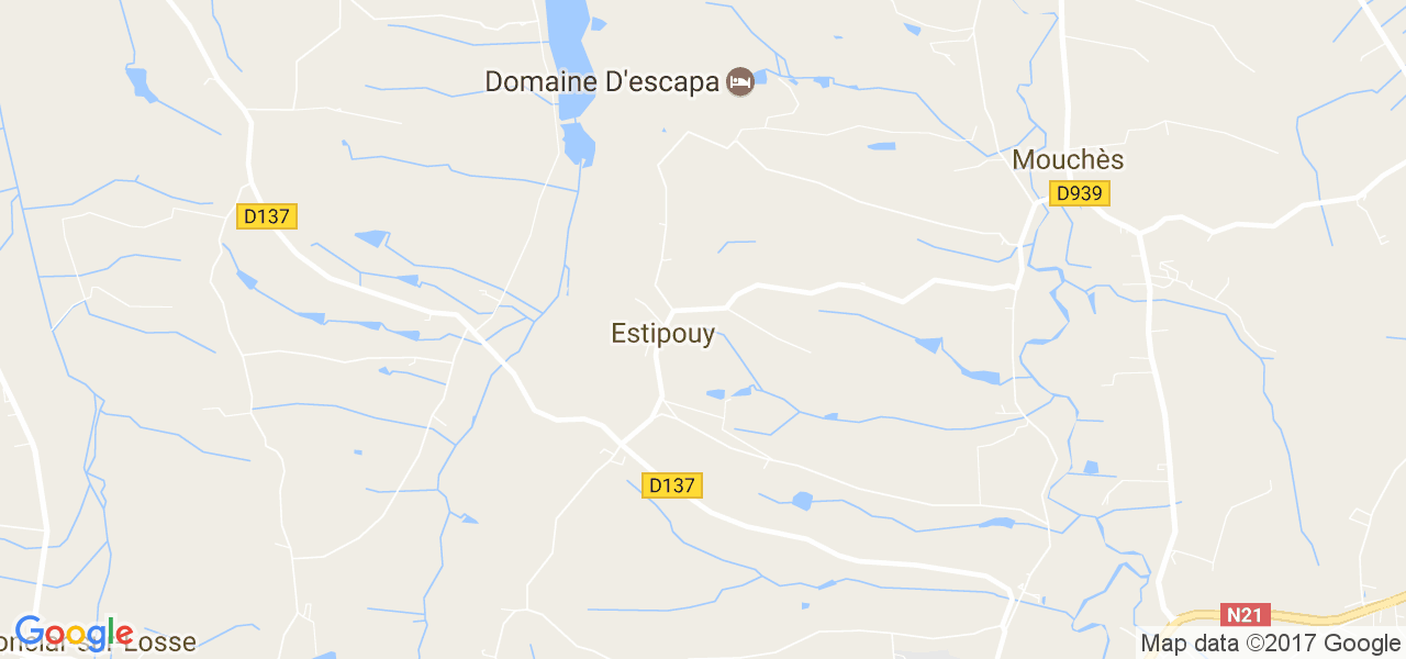 map de la ville de Estipouy