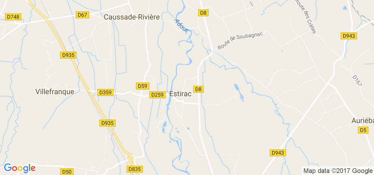 map de la ville de Estirac