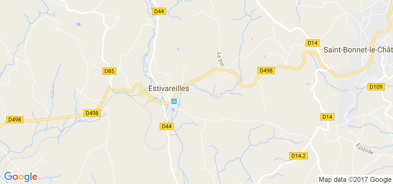 map de la ville de Estivareilles