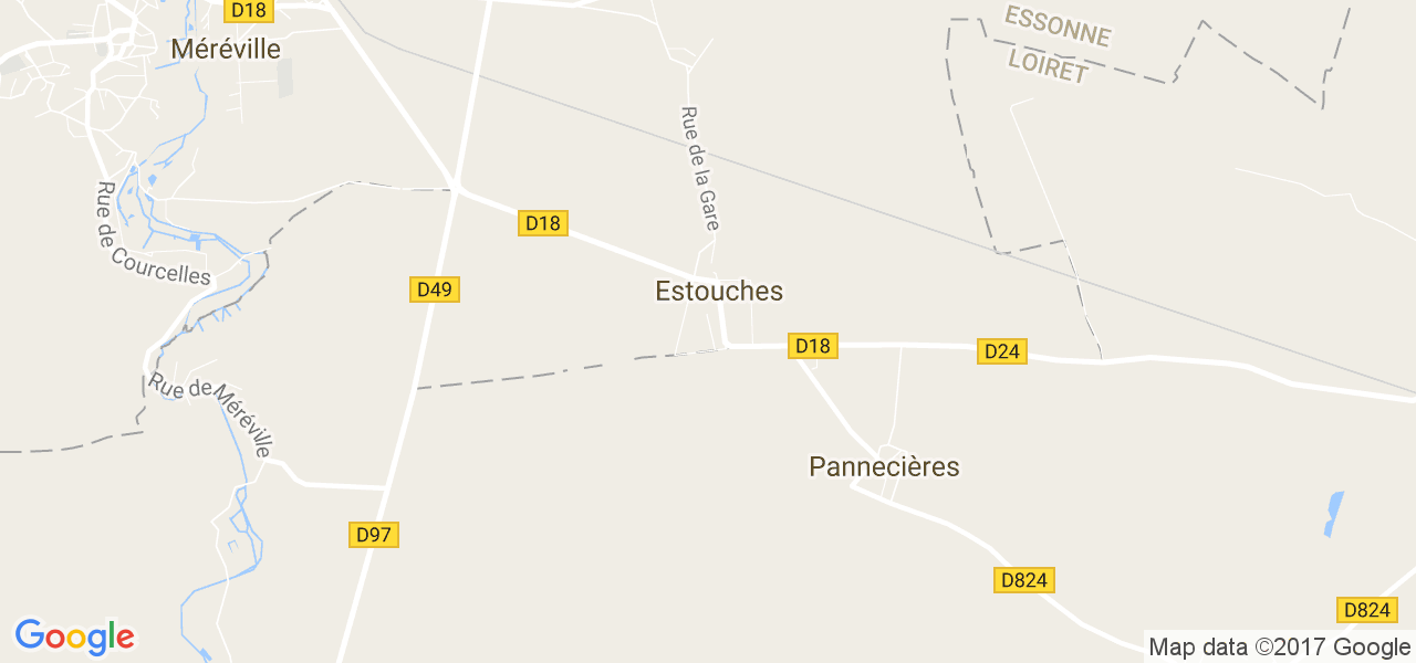 map de la ville de Estouches