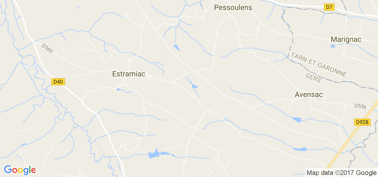 map de la ville de Estramiac