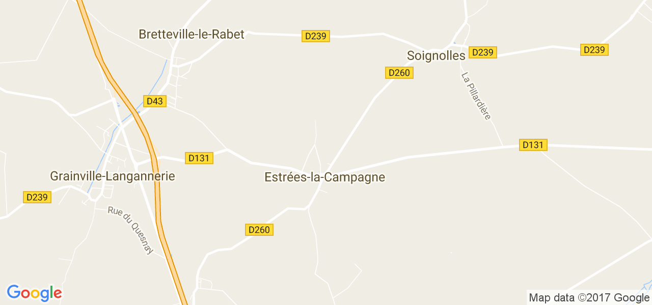 map de la ville de Estrées-la-Campagne