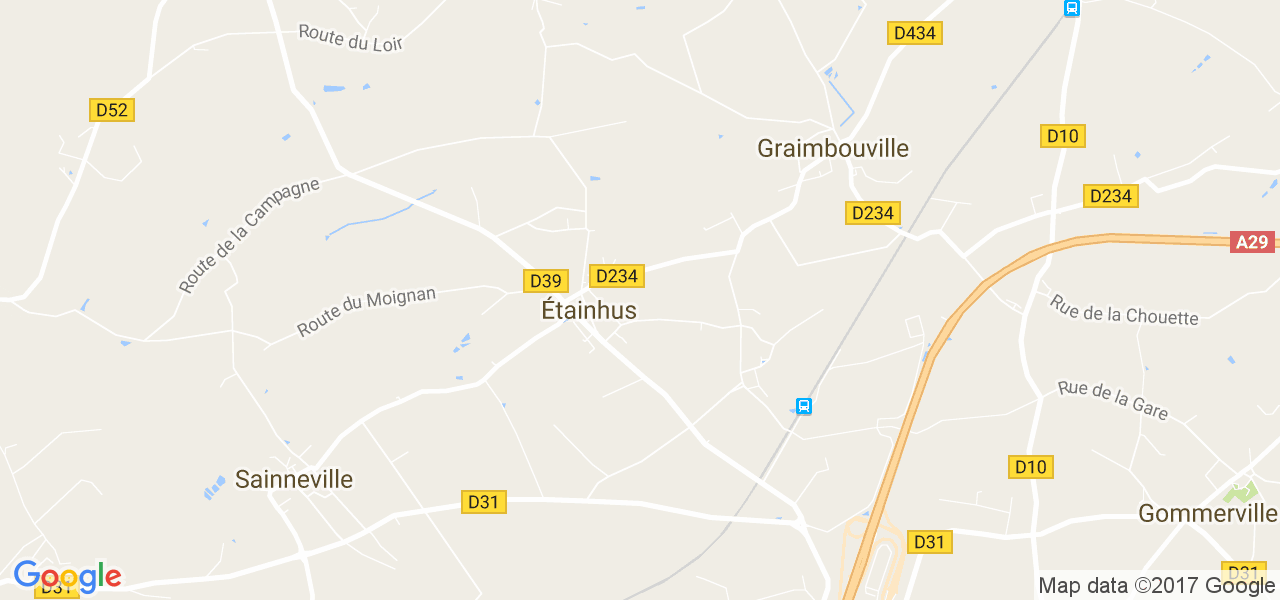 map de la ville de Étainhus