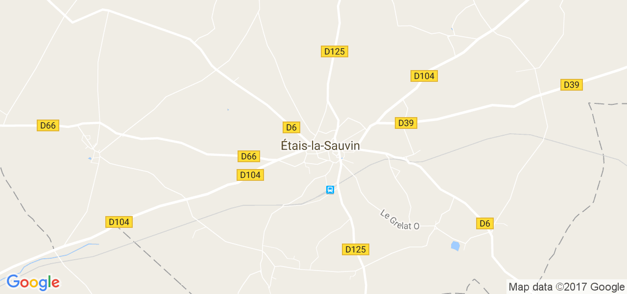 map de la ville de Étais-la-Sauvin