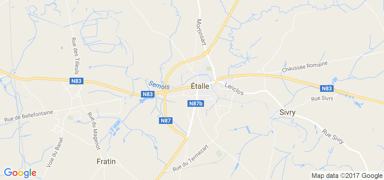 map de la ville de Etalle