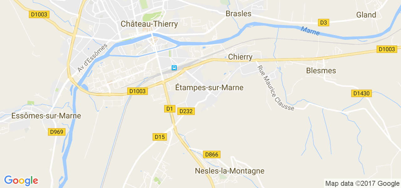 map de la ville de Étampes-sur-Marne