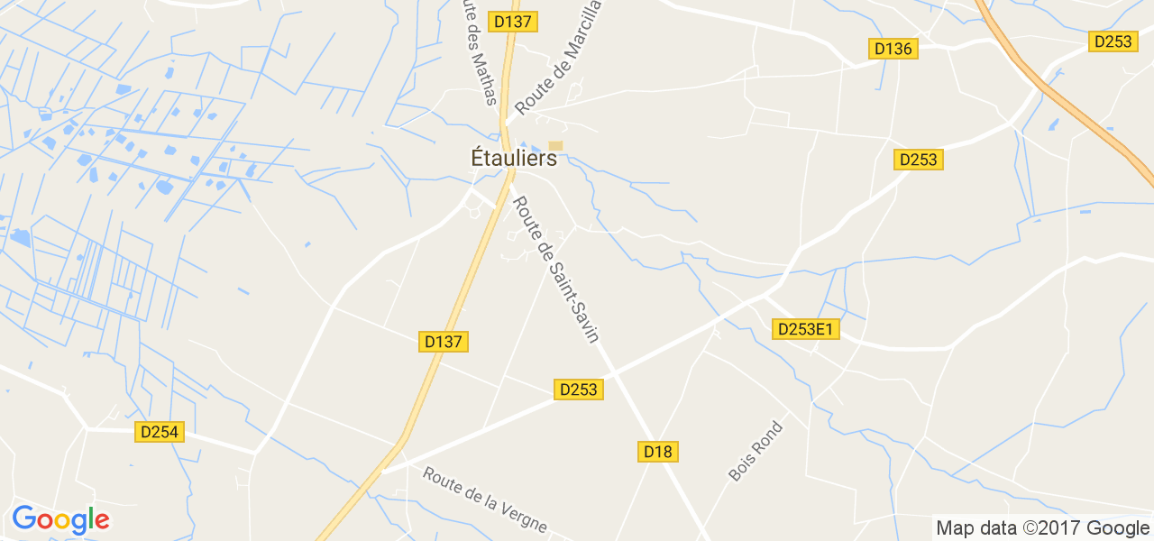 map de la ville de Étauliers