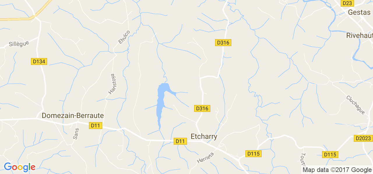 map de la ville de Etcharry