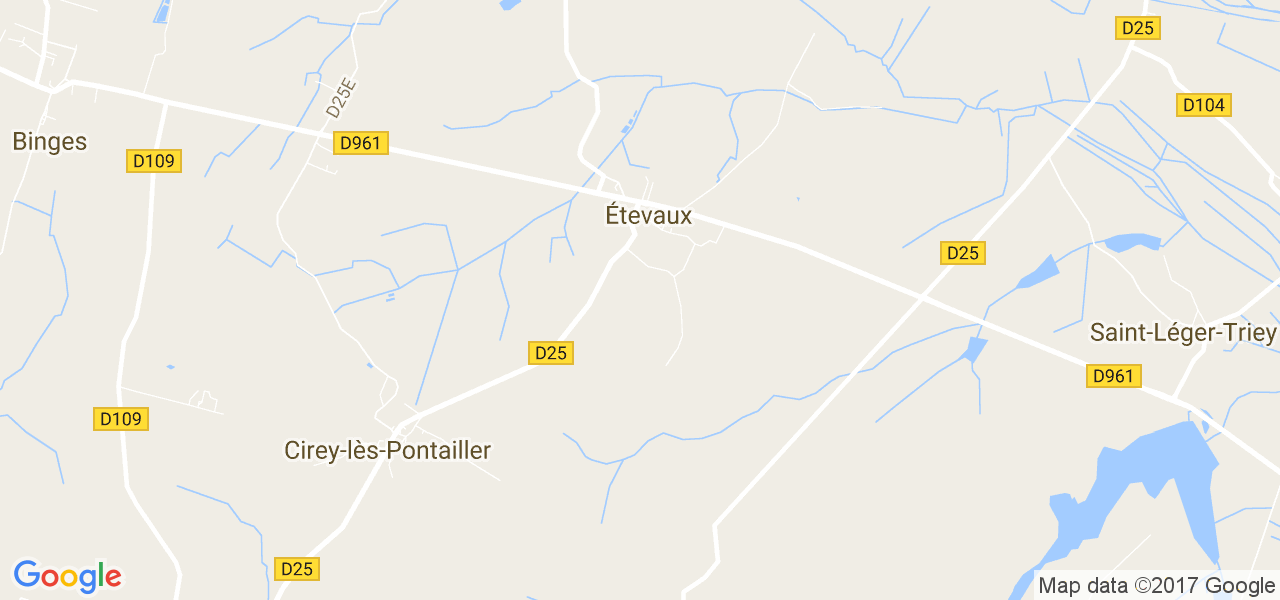 map de la ville de Étevaux