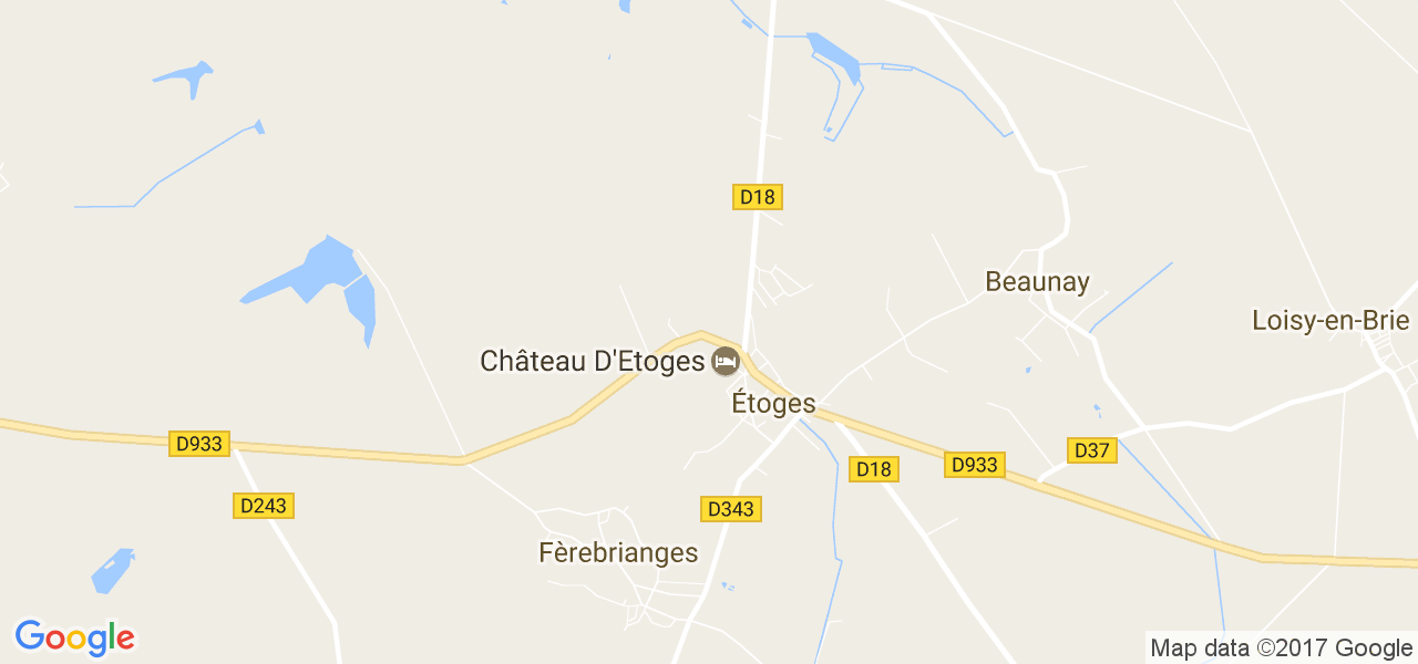 map de la ville de Étoges