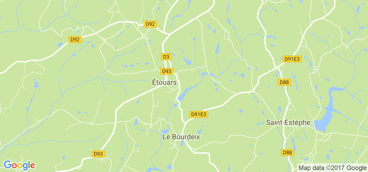 map de la ville de Étouars