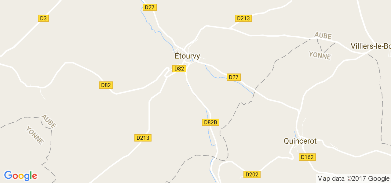 map de la ville de Étourvy